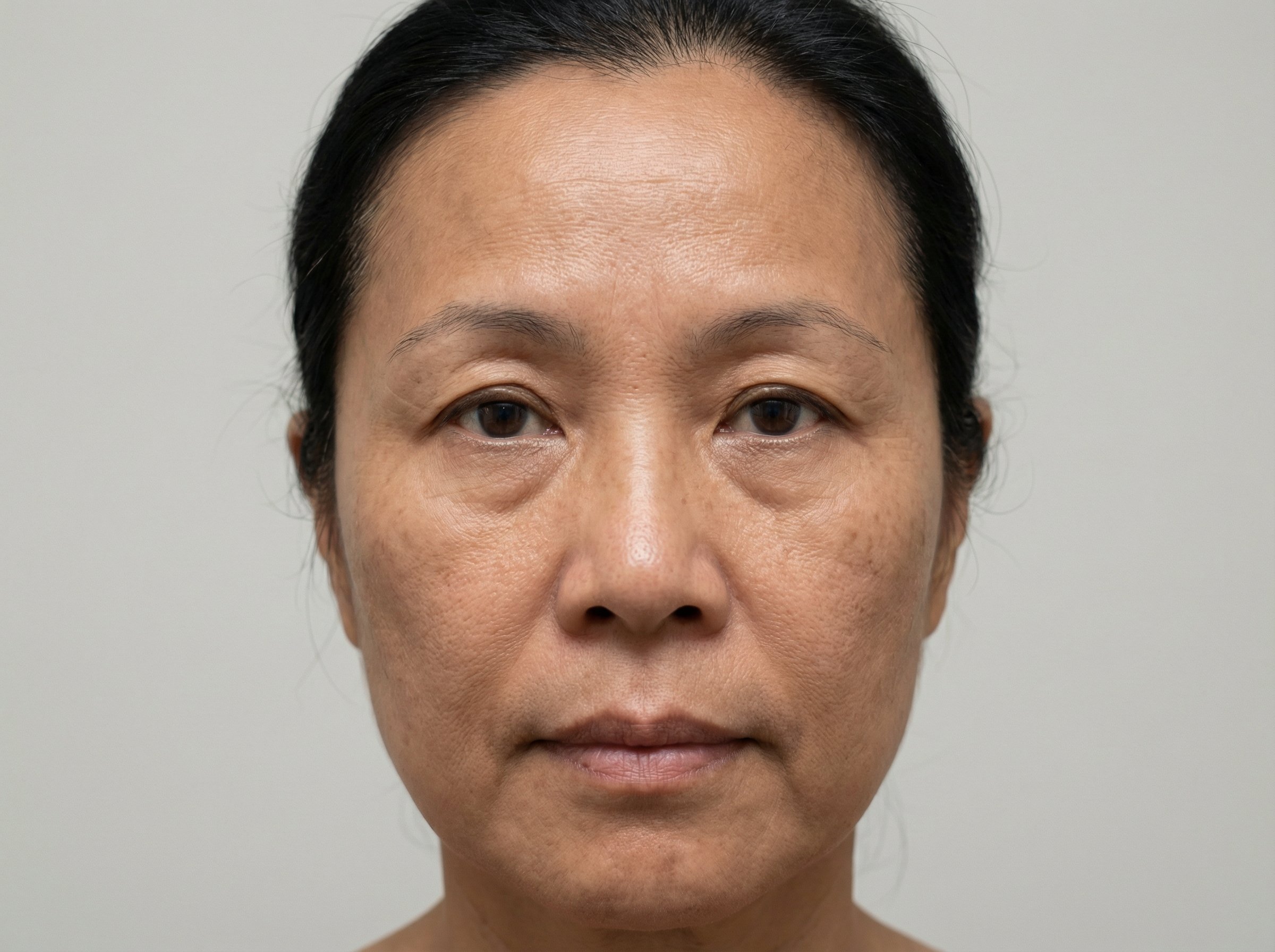 Split comparison showing damaged skin barrier with redness and flaking versus healthy repaired barrier with calm even skin