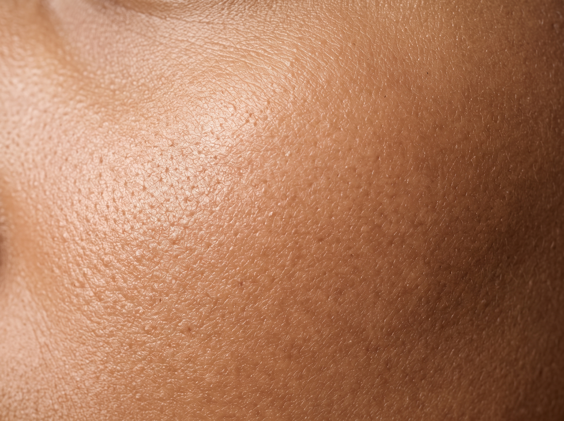 Macro close-up of healthy skin texture illustrating the skin's protective barrier
